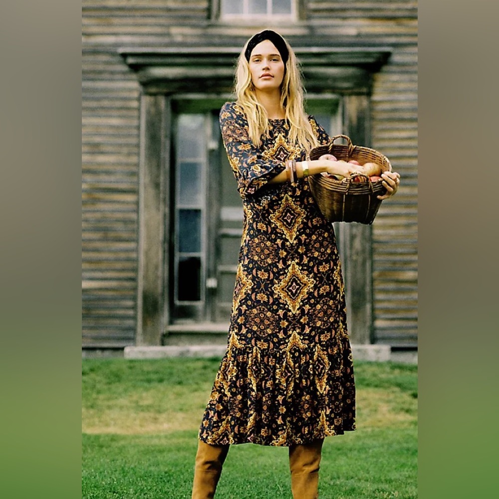Kachel X Anthropologie Tiburon Ruffled Maxi Dress
